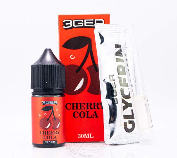 Набір для приготування рідини 3Ger Salt Cherry Cola 30ml 30mg на сольовому нікотині зі смаком вишневої кока-коли