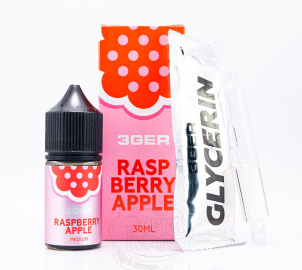 Набір для приготування рідини 3Ger Salt Raspberry Apple 30ml 50mg на сольовому нікотині зі смаком яблука та малини