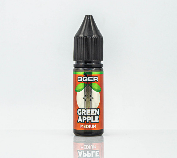 Рідина 3Ger Salt Green Apple 15ml 50mg на сольовому нікотині зі смаком зеленого яблука