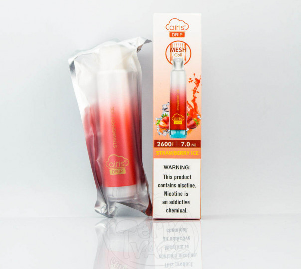 Airis Drip 2600 Strawberry Ice (Клубника с холодком) Одноразовый POD