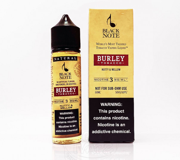 Жидкость Black Note Organic Burley 60ml 3mg на органическом никотине