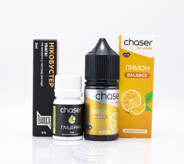 Рідина Chaser For Pods Balance Salt Лимон 30ml 65mg на сольовому нікотині (набір)