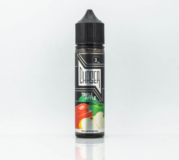 Жидкость Chaser Black Organic Triple Apple 60ml 3mg на органическом никотине со вкусом яблока