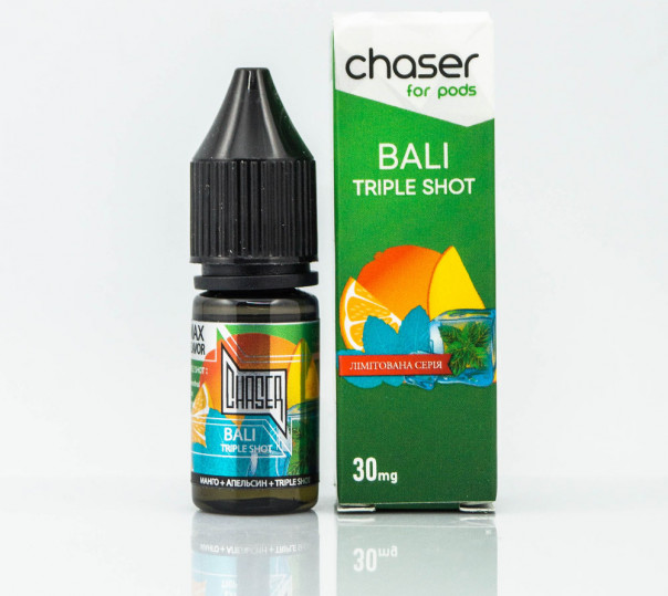 Рідина Chaser For Pods Salt Bali Triple Shot 10ml 50mg на сольовому нікотині