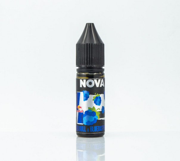 Жидкость Nova Salt Red Bull Blueraspberry 15ml 50mg на солевом никотине со вкусом энергетика с синей малиной