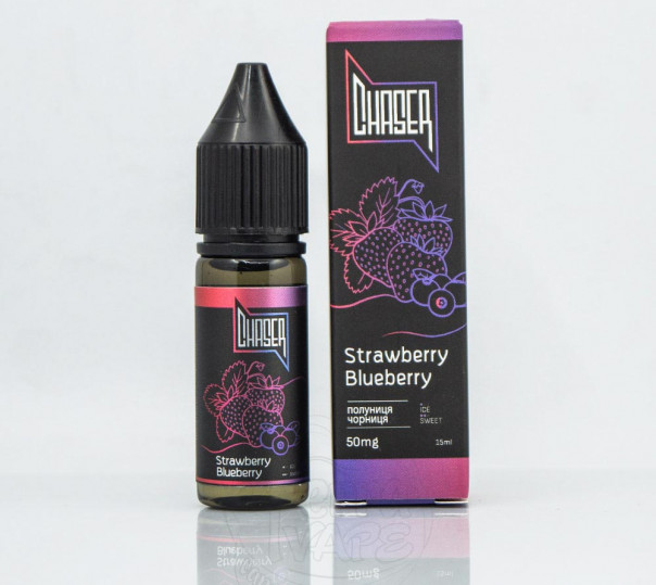 Жидкость Chaser Black Salt New Strawberry Blueberry 15ml 30mg на солевом никотине со вкусом клубники и черники