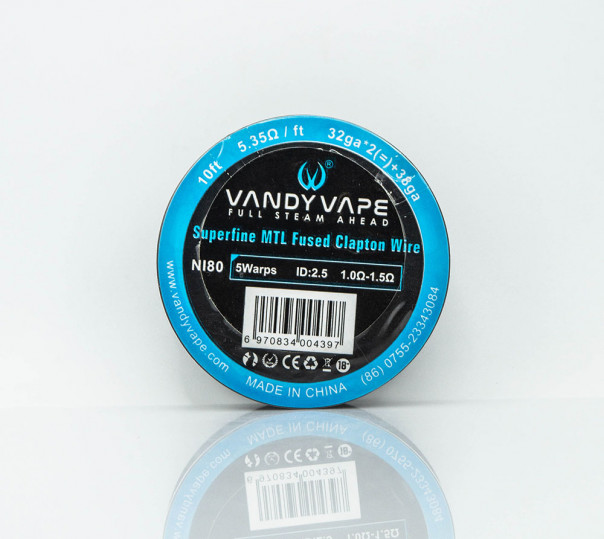 Vandy Vape Superfine MTL Fused Clapton Wire (котушка 304см)