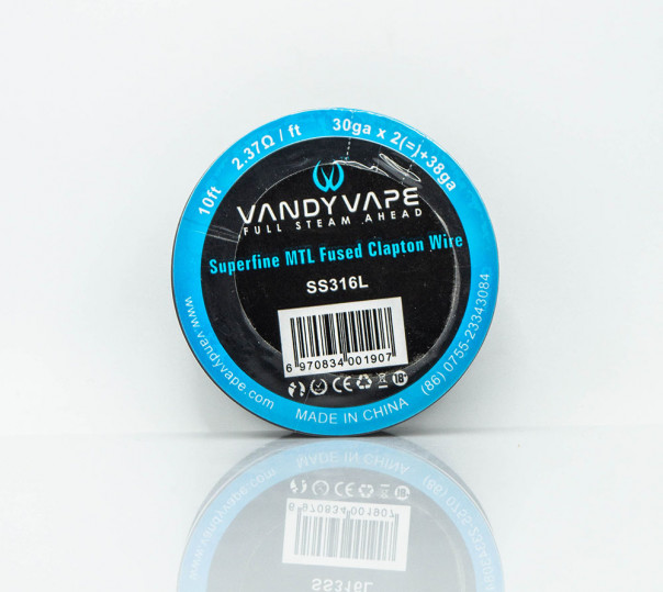 Vandy Vape Superfine MTL Fused Clapton Wire (катушка 304см)