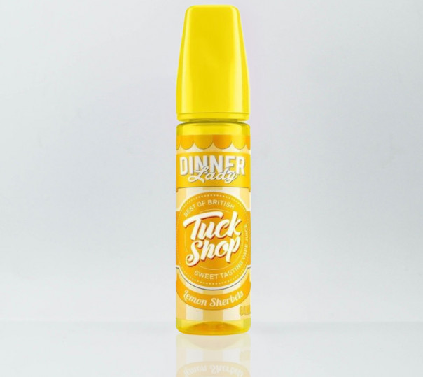 Жидкость Dinner Lady Tuck Shop Organic Lemon Sherbets 60ml 3mg на органическом никотине со вкусом лимонного щербета