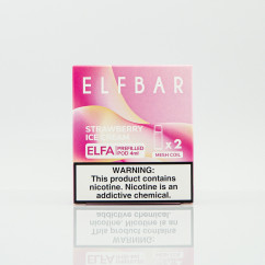 Картридж для Elf Bar ELFA - Strawberry Ice Cream (Клубничное мороженое) Многоразовая POD система