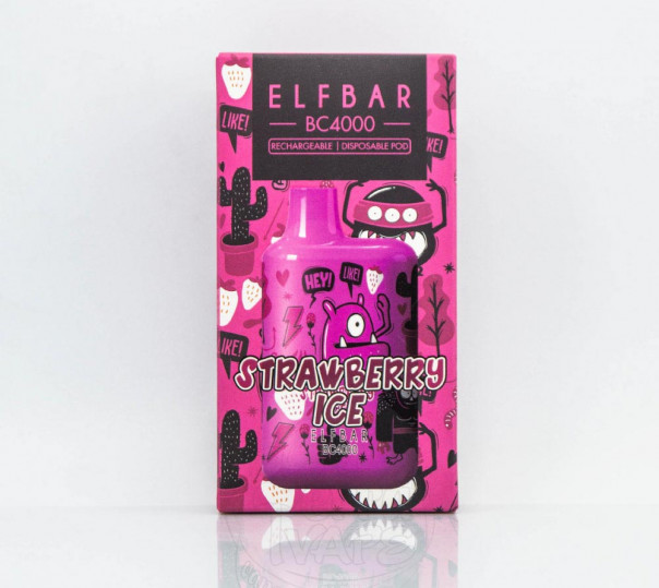 Elf Bar BC4000 LE Strawberry Ice (Клубника с холодком) Одноразовый POD