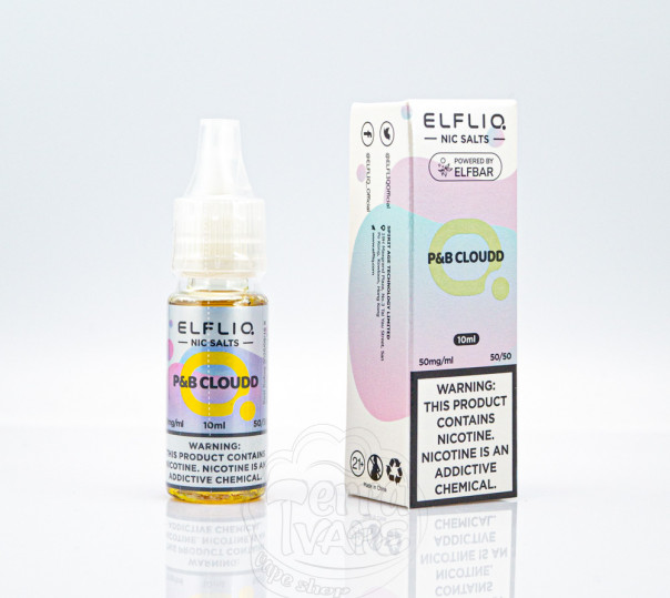 Elf Bar ElfLiq Salt P&B Cloudd 10ml 50mg от ELF BAR (оригинал) со вкусом маршмеллоу