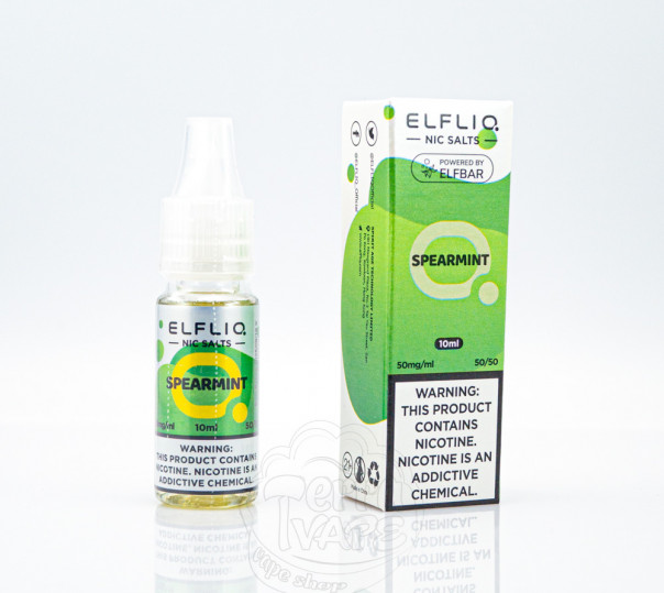 Elf Bar ElfLiq Salt Spearmint 10ml 50mg от ELF BAR (оригинал) со вкусом мятной жвачки