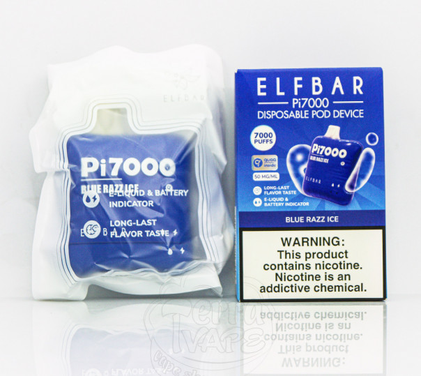 Elf Bar Pi7000 Blue Razz Ice (блакитна малина з холодом) Одноразовий POD