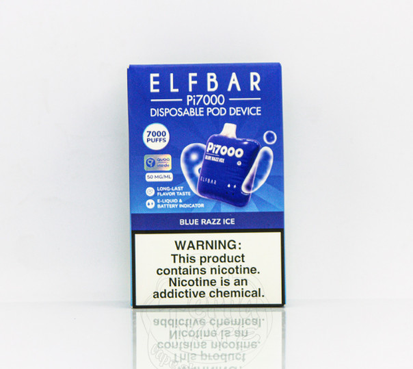 Elf Bar Pi7000 Blue Razz Ice (блакитна малина з холодом) Одноразовий POD