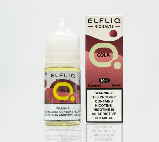 Жидкость Elf Bar ElfLiq Salt Cola 30ml 50mg от ELF BAR (оригинал) со вкусом колы