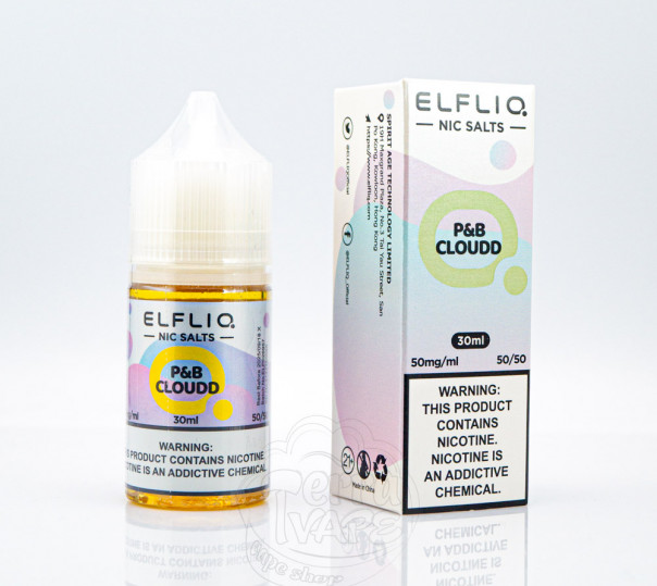 Жидкость Elf Bar ElfLiq Salt P&B Cloudd 30ml 50mg от ELF BAR (оригинал) со вкусом маршмеллоу с холодком