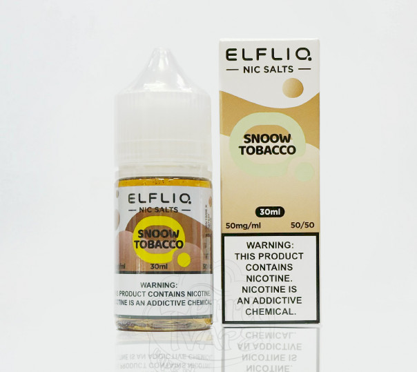Жидкость Elf Bar ElfLiq Salt Snoow Tobacco 30ml 50mg от ELF BAR (оригинал) со вкусом табака