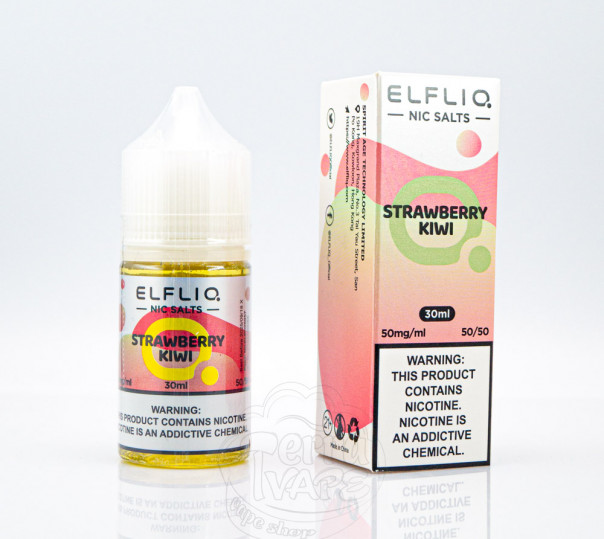 Жидкость Elf Bar ElfLiq Salt Strawberry Kiwi 30ml 50mg от ELF BAR (оригинал) со вкусом клубники с киви