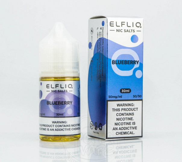 Жидкость ELFLIQ Salt Blueberry 30ml 50mg от ELF BAR (оригинал) со вкусом черники