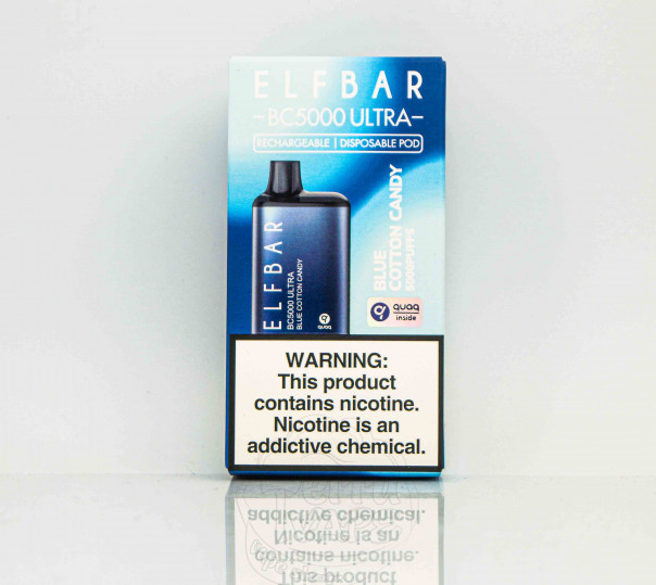 Elf Bar BC5000 Ultra Blue Cotton Candy (сахарная вата с черникой) Одноразовый POD