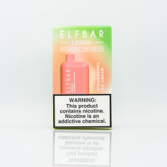 Elf Bar LB5000 Strawberry Ice Cream (Полуничне морозиво) Одноразова електронна сигарета