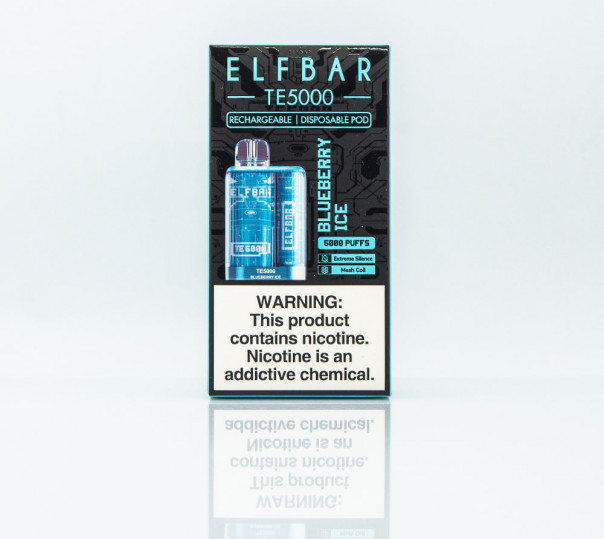 Elf Bar TE5000 Blueberry Ice (Чорниця з холодком) Одноразовий POD