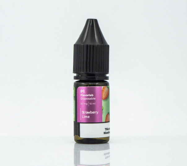 Жидкость Flavorlab P1 Salt Strawberry Lime 10ml 50mg на солевом никотине со вкусом клубники с лаймом
