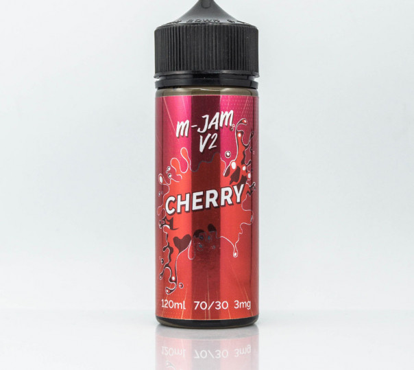Рідина M-JAM V2 Cherry 120ml 3mg на органічному нікотині зі смаком вишні з холодком