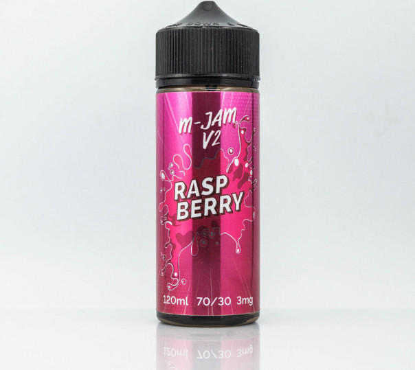 Рідина M-JAM V2 Raspberry 120ml 3mg на органічному нікотині зі смаком малинового лимонаду