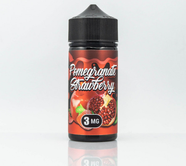 Жидкость Flamingo Organic Pomegranate Strawberry 100ml 0mg без никотина со вкусом граната и клубники