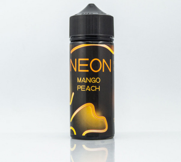Рідина Neon Organic Mango Peach 120ml 0mg без нікотину зі смаком манго і персика