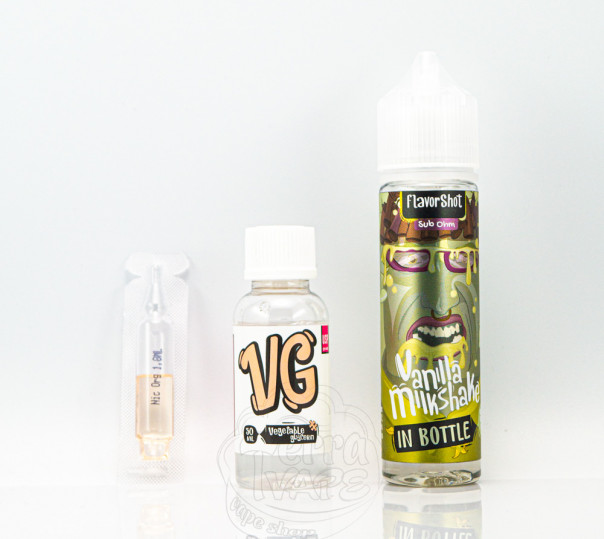 Жидкость In Bottle Organic Vanilla Milkshake 60ml 3mg на органическом никотине со вкусом ванильного милкшейка