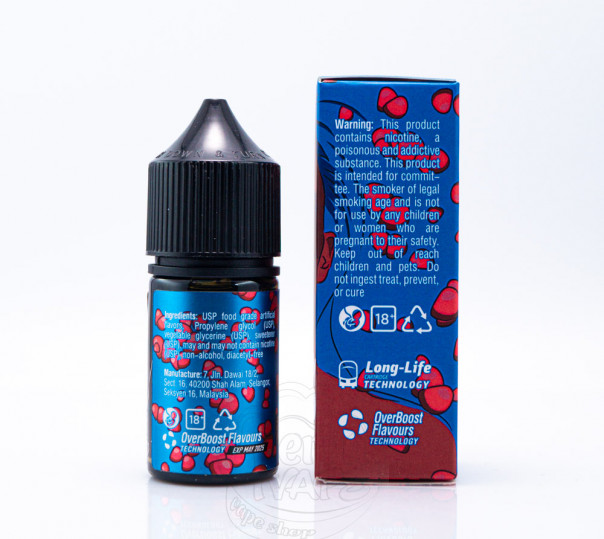 Жидкость In Bottle Salt Raspberry 30ml 50mg на солевом никотине со вкусом малины