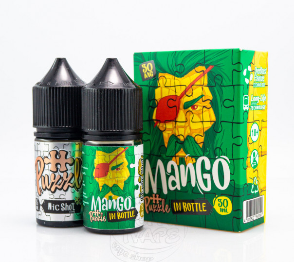 Жидкость In Bottle Puzzle Salt Mango 30ml 50mg на солевом никотине со вкусом манго (набор)