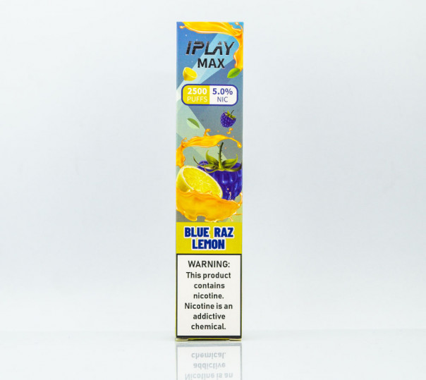 iPlay Max 2500 Blue Raz Lemon (Блакитна малина з лимоном) Одноразовий POD