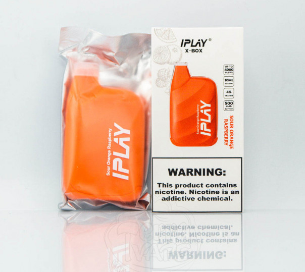 iPlay X-Box 4000 Sour Orange Raspberry (Кислый апельсин с малиной) Одноразовый POD