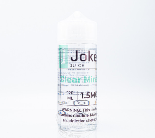 Рідина Joke Organic Clear Mint 120ml 1.5mg на органічному нікотині зі смаком м'яти