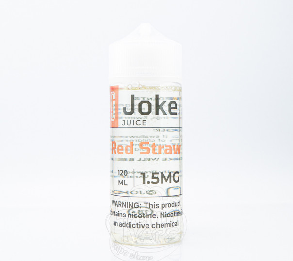 Рідина Joke Organic Red Straw 120ml 3mg на органічному нікотині зі смаком полуниці
