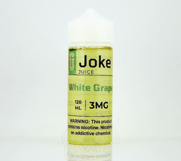 Рідина Joke Organic White Grape 120ml 3mg на органічному нікотині зі смаком білого винограду