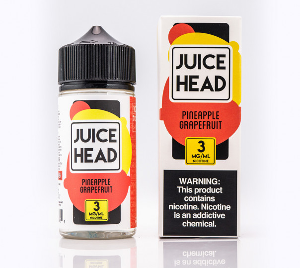 Жидкость Juice Head Organic Pineapple Grapefruit 100ml 3mg на органическом никотине со вкусом ананаса и грейпфрута