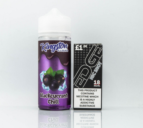 Жидкость Kingston E-Liquids Organic Blackcurrant Chill 100ml 0mg без никотина со вкусом ягод с ментолом