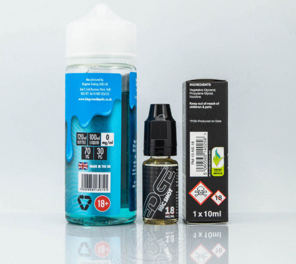 Жидкость Kingston E-Liquids Organic Zingberry 100ml 0mg без никотина со вкусом черничного слуши с ментолом