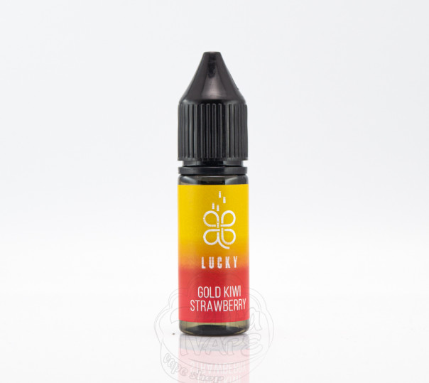 Жидкость Lucky Salt Gold Kiwi Strawberry 15ml 50mg на солевом никотине со вкусом клубники и киви