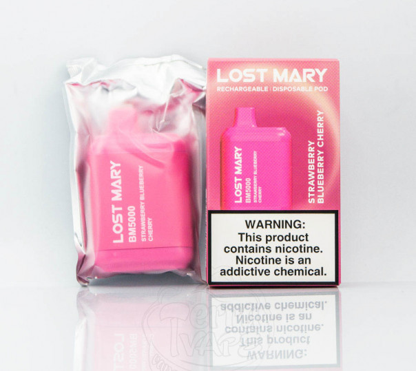 Lost Mary BM5000 Strawberry Blueberry Cherry (Клубника, черника, вишня) Одноразовый POD