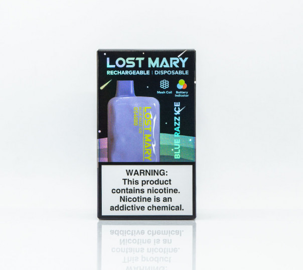 Lost Mary OS4000 Blue Razz Ice (Блакитна малина з холодком) Одноразовий POD
