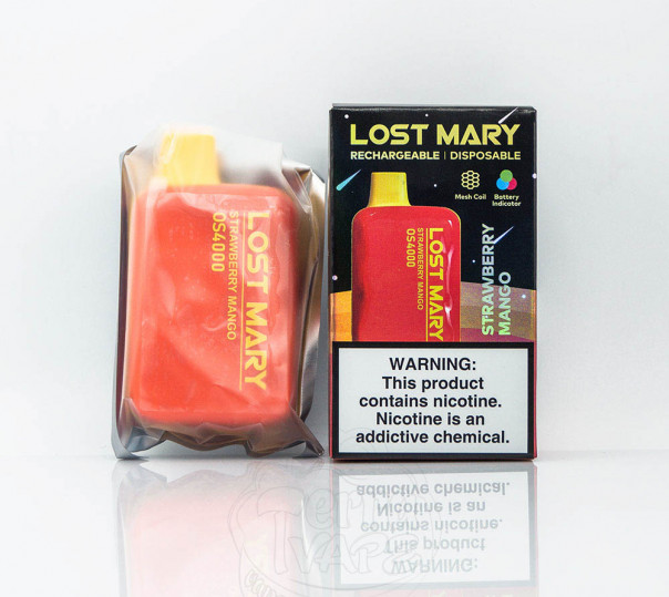 Lost Mary OS4000 Strawberry Mango (Клубника с манго) Одноразовый POD