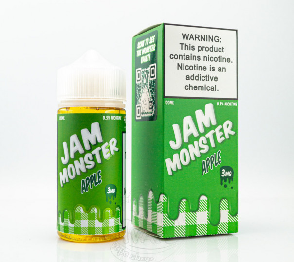 Жидкость Jam Monster Organic Apple 100ml 3mg на органическом никотине со вкусом яблочного джема