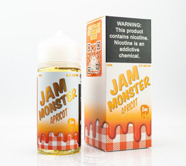 Рідина Jam Monster Organic Apricot 100ml 3mg на органічному нікотині зі смаком абрикосового джему