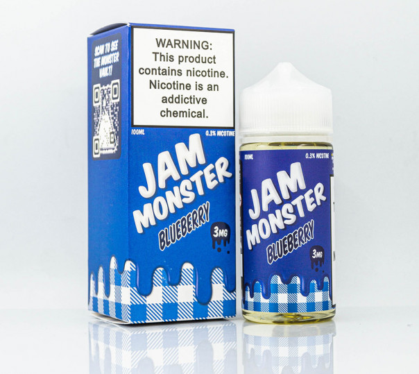 Рідина Jam Monster Organic Blueberry 100ml 3mg на органічному нікотині зі смаком чорничного джему